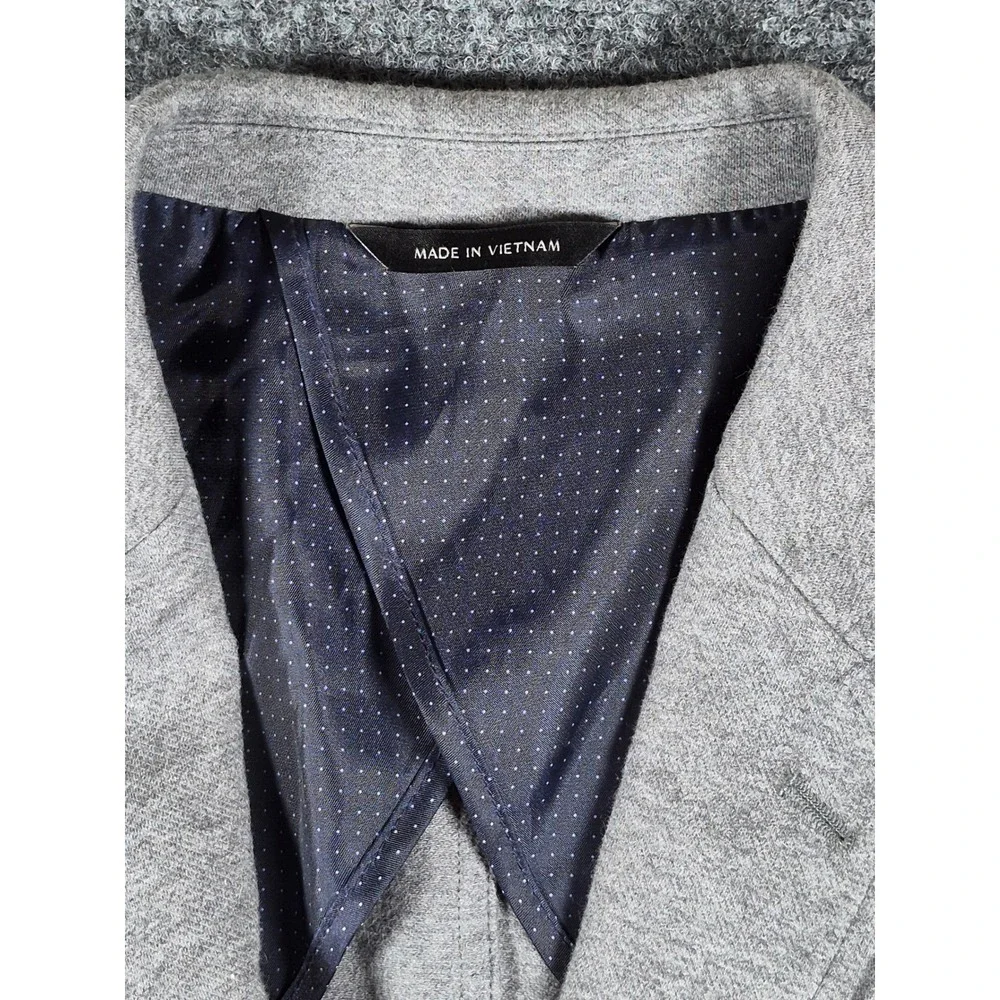 Banana Republic Mens 44R Tailored Slim Fit Gray Knit Blazer Sport Coat Jacket